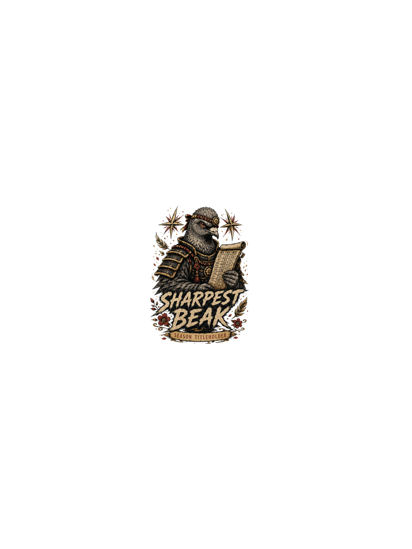 Sharpest Beak — Seasonal Titleholder Shirt transparent production artwork