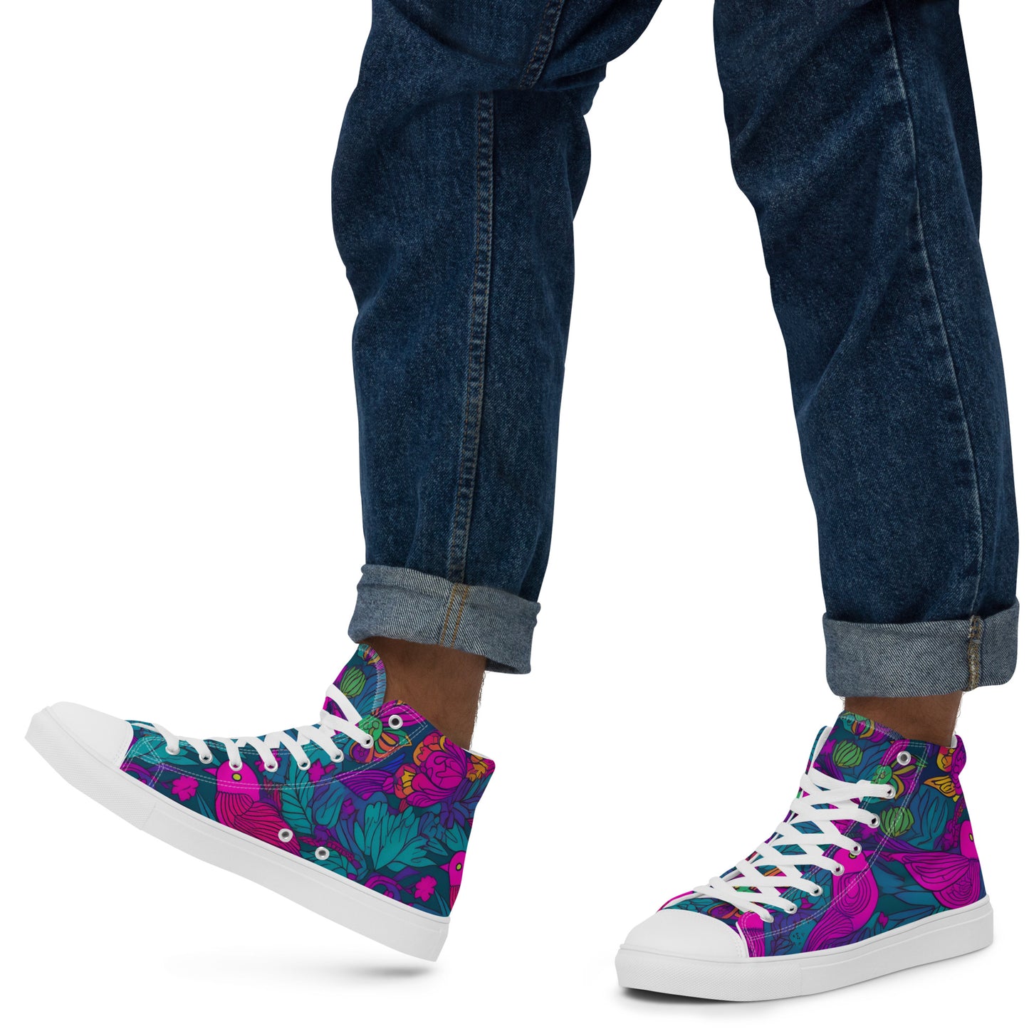 Flutter Feet 2020: Men’s high top canvas shoes