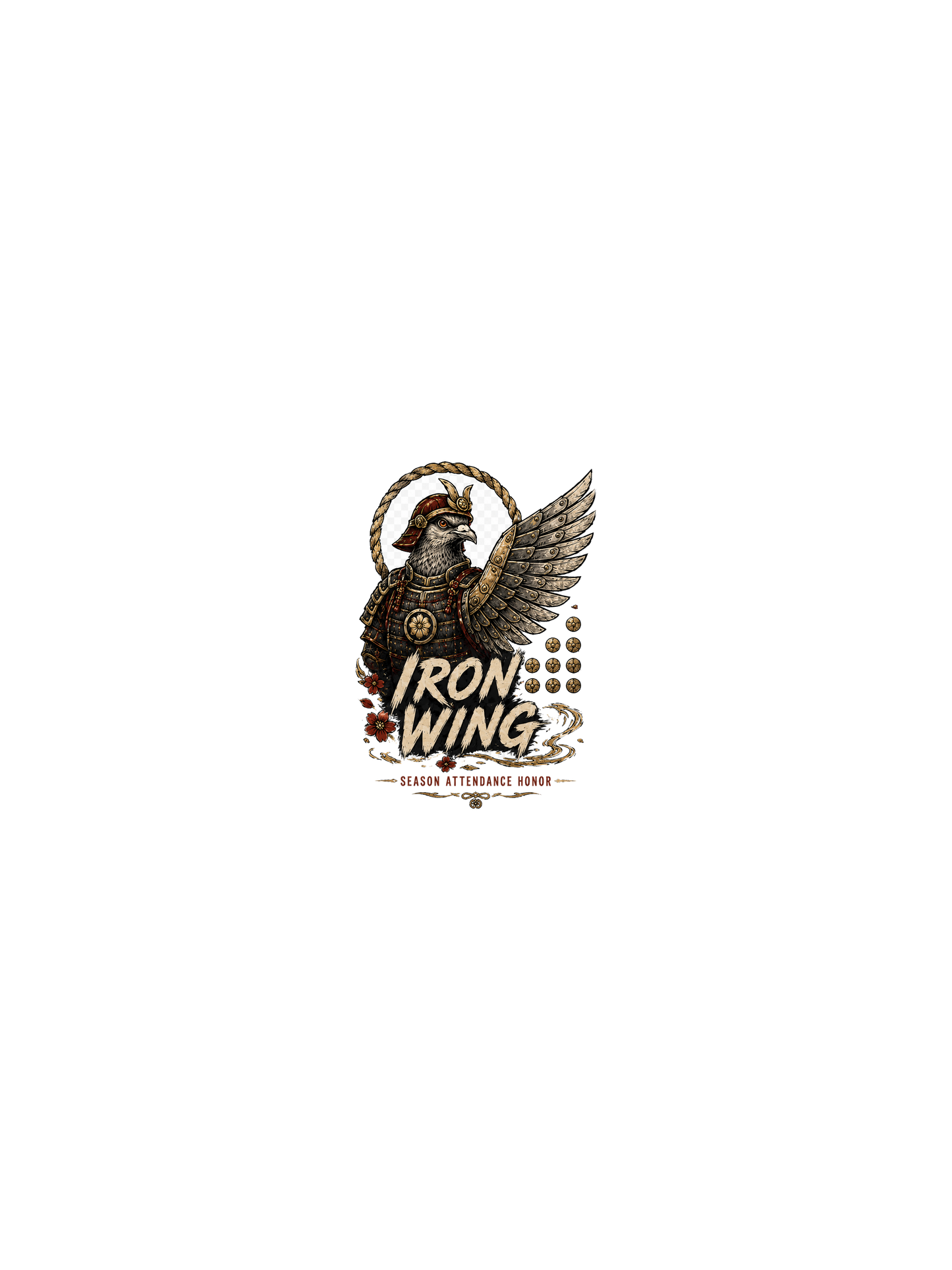 Iron Wing — Seasonal Attendance Honor Shirt transparent production artwork