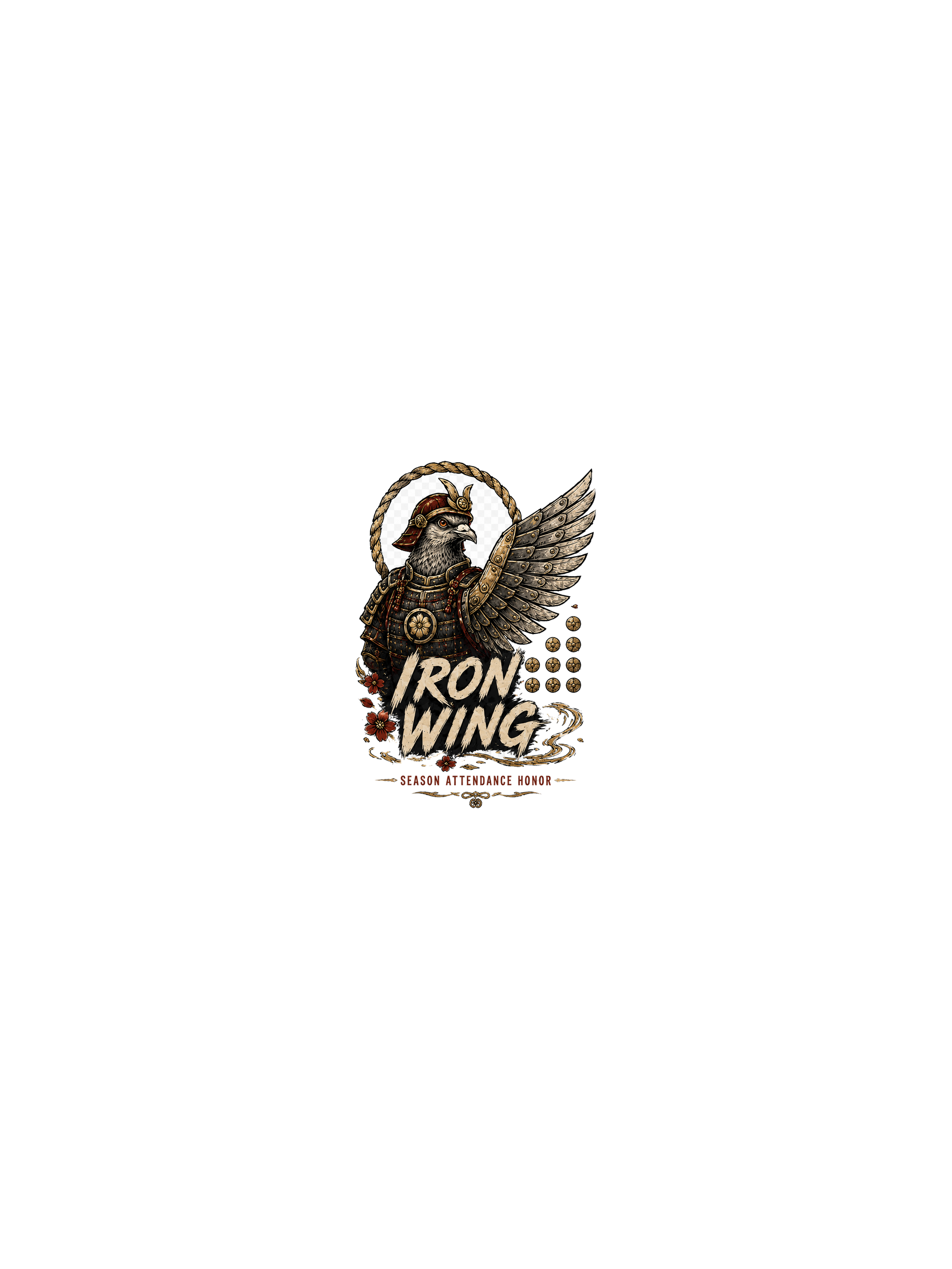 Iron Wing — Seasonal Attendance Honor Shirt transparent production artwork