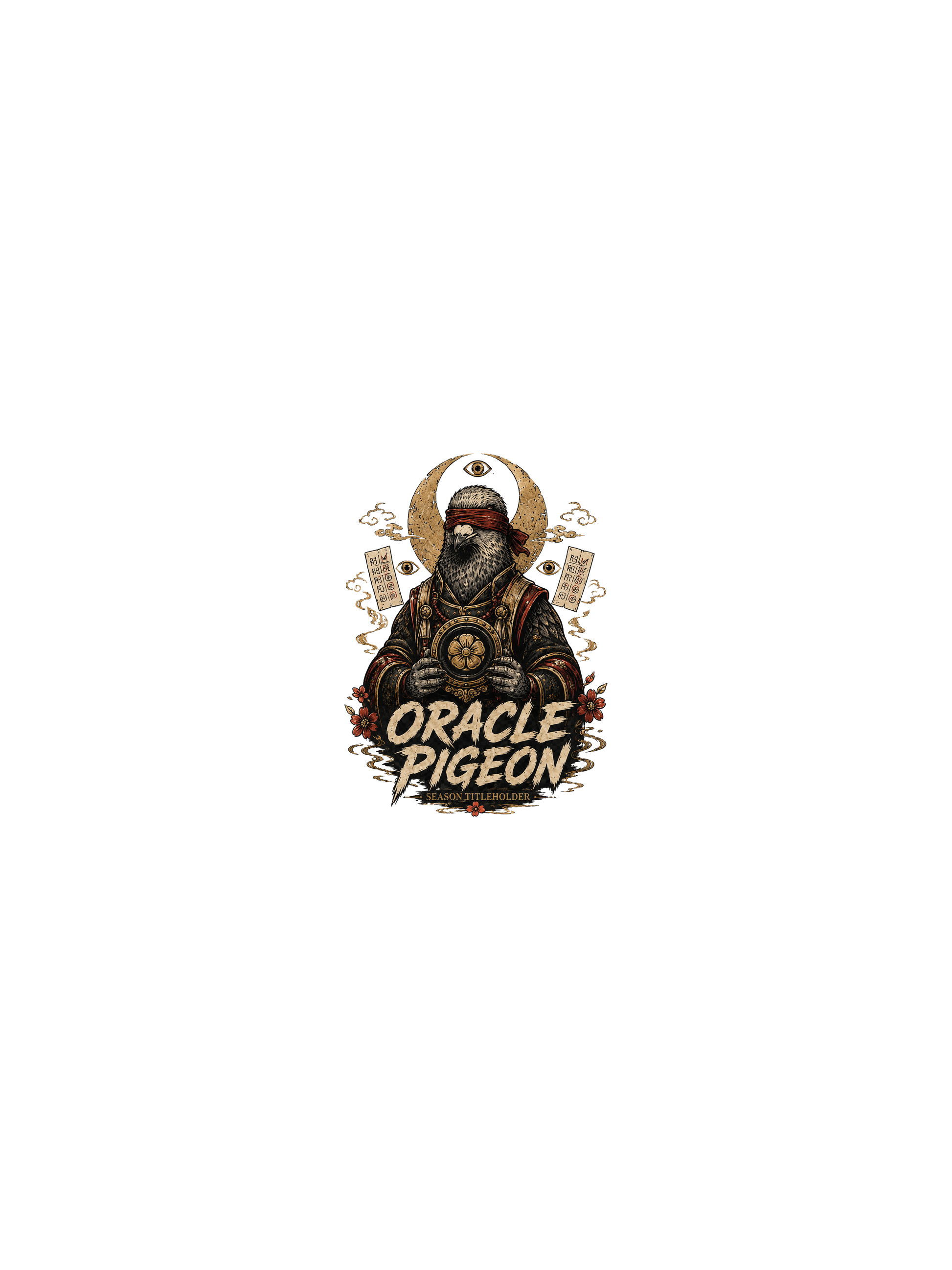 Oracle Pigeon — Seasonal Titleholder Shirt transparent production artwork