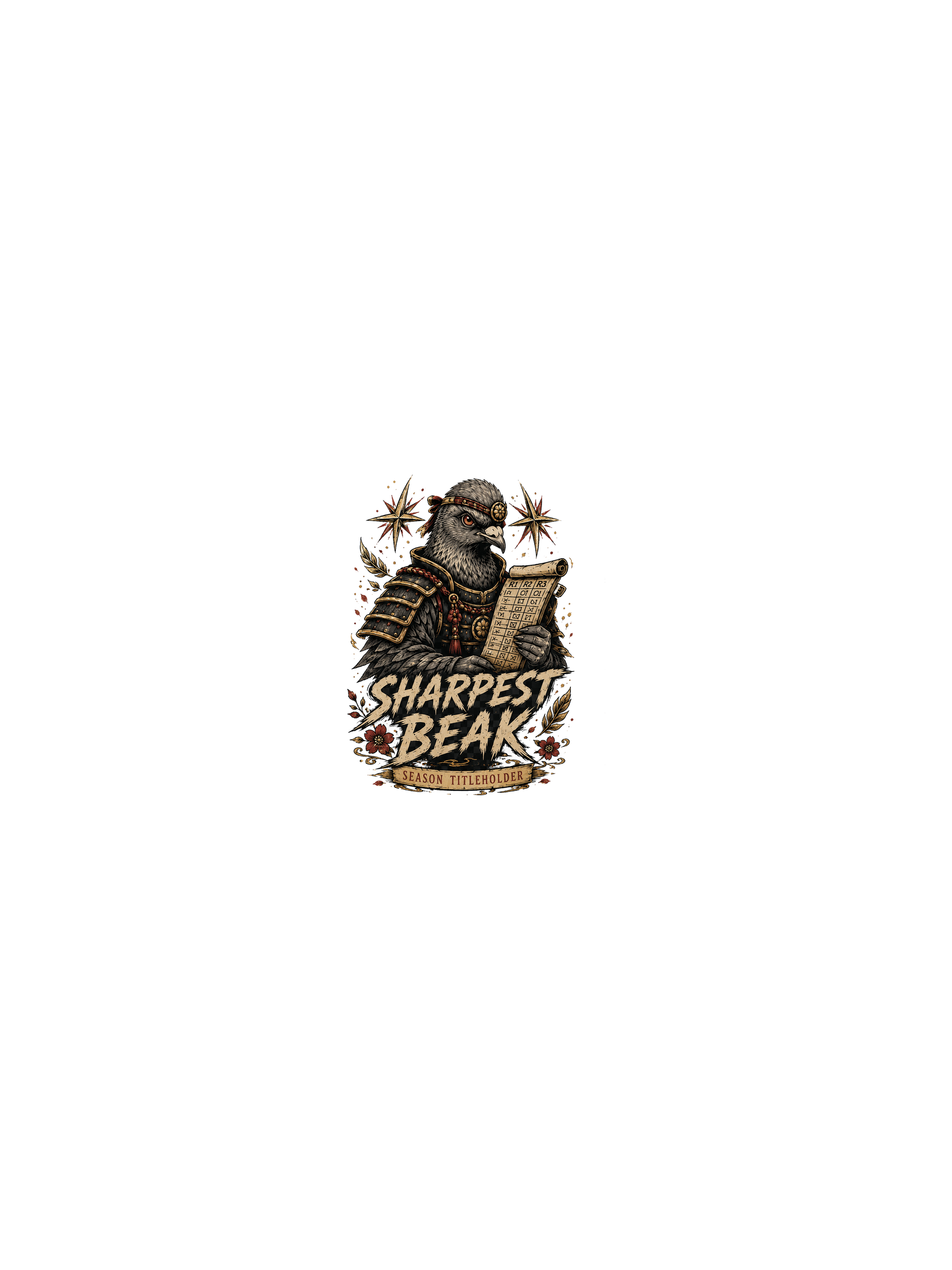Sharpest Beak — Seasonal Titleholder Shirt transparent production artwork
