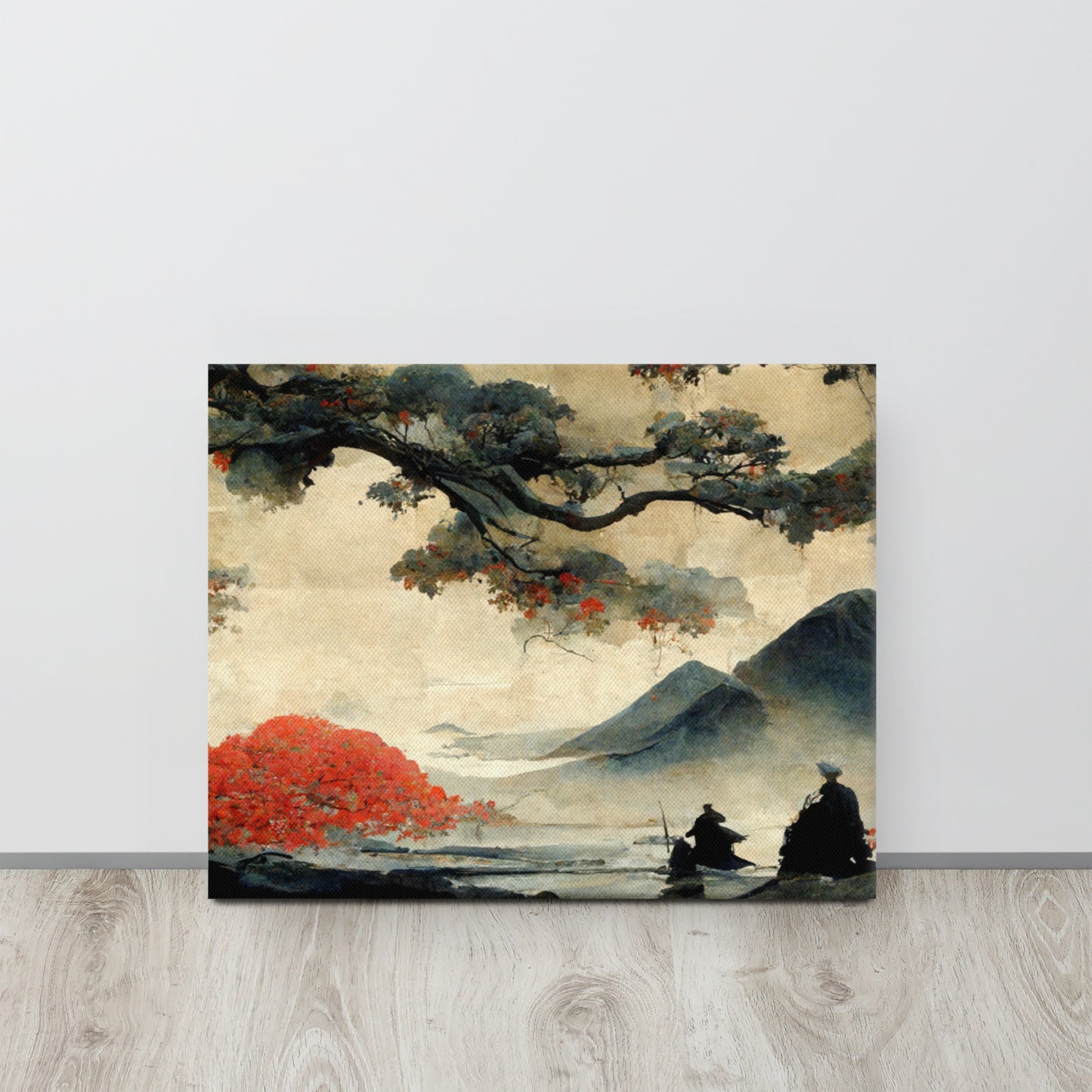 "Rest with the Mountain" - Digital Print on Canvas - AI Generated Landscape