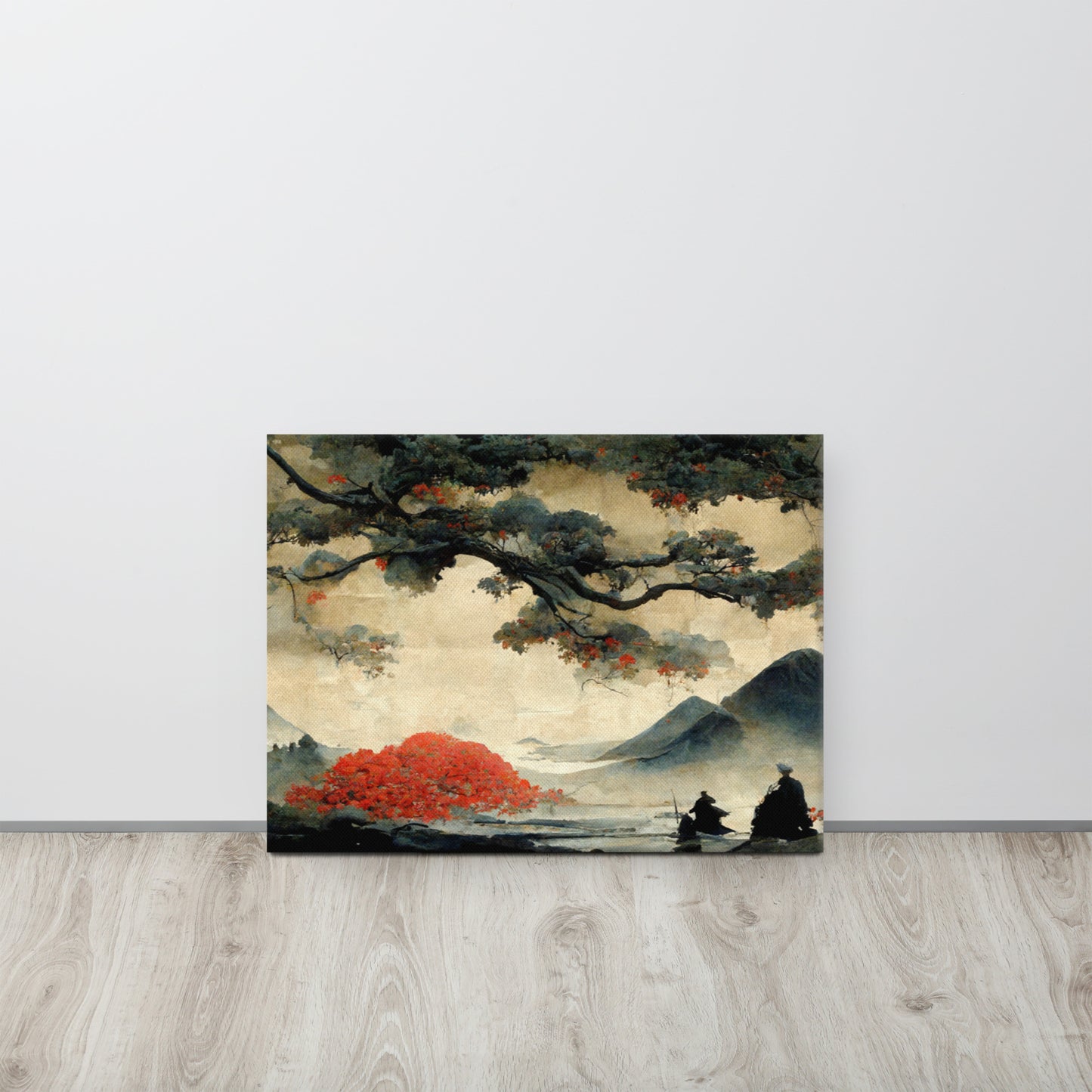 "Rest with the Mountain" - Digital Print on Canvas - AI Generated Landscape